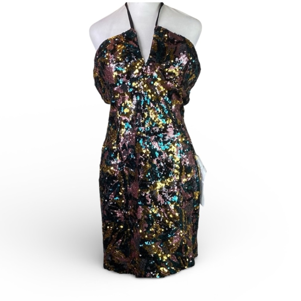 Dress the Population NWT sequin party dress L